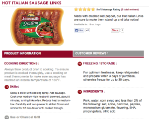 johnsonville sausage